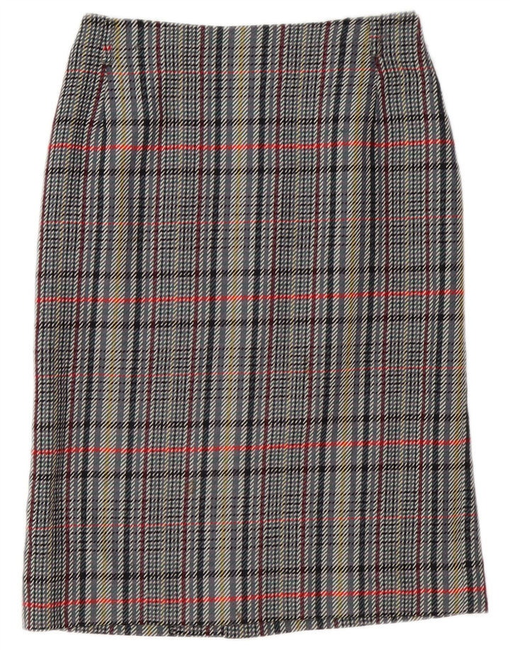 VINTAGE damski 2-częściowy komplet spódnic IT 42 Medium W30 szara kratka