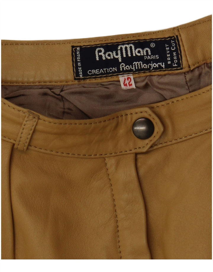Damskie spodnie skórzane RAY MARJORY IT 42 Medium W28 L30 Khaki