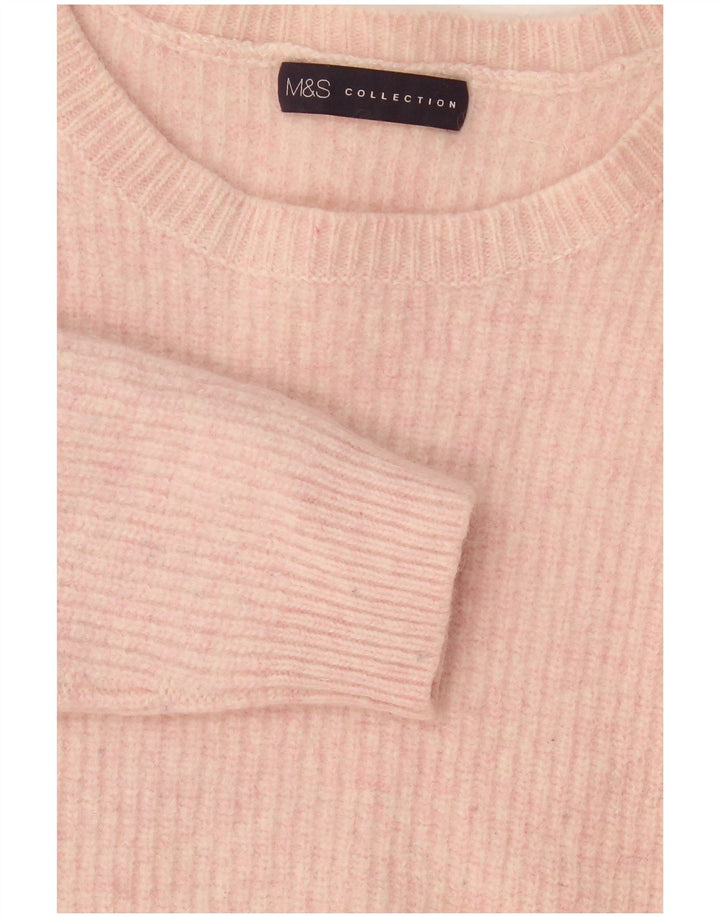 Marks & Spencer Damski sweter z dekoltem w łódkę, UK 14, średni róż