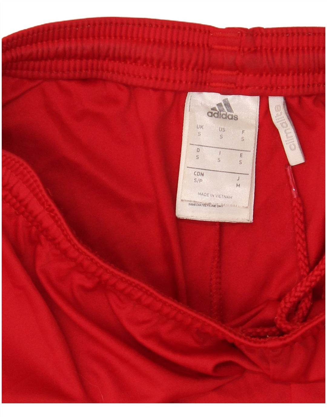 Męskie spodenki sportowe Adidas Climalite, małe, czerwone, poliestrowe