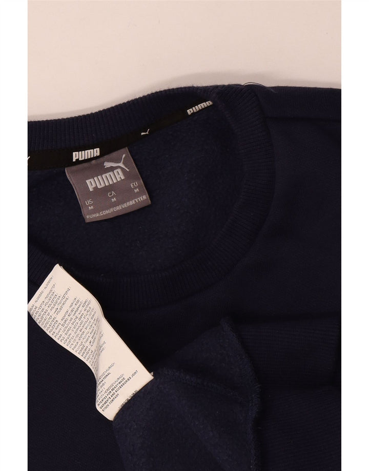 Męska bluza Puma Sweter Średni granatowy, bawełniany