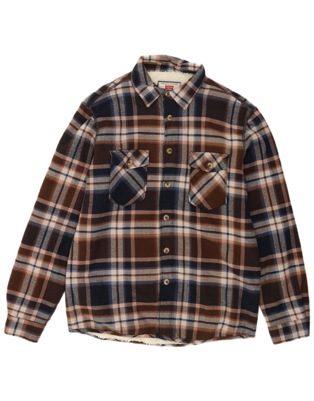 Męska koszula flanelowa Carrera Lumberjack w średnią brązową kratkę
