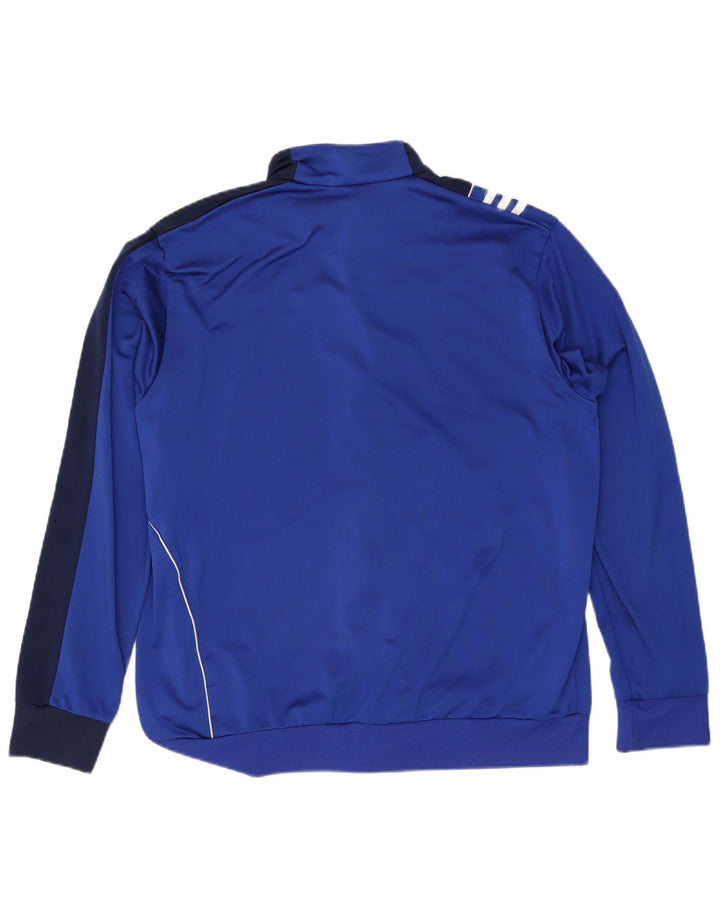 Adidas Męska kurtka dresowa UK 46/48 XL Niebieski poliester z blokami kolorów