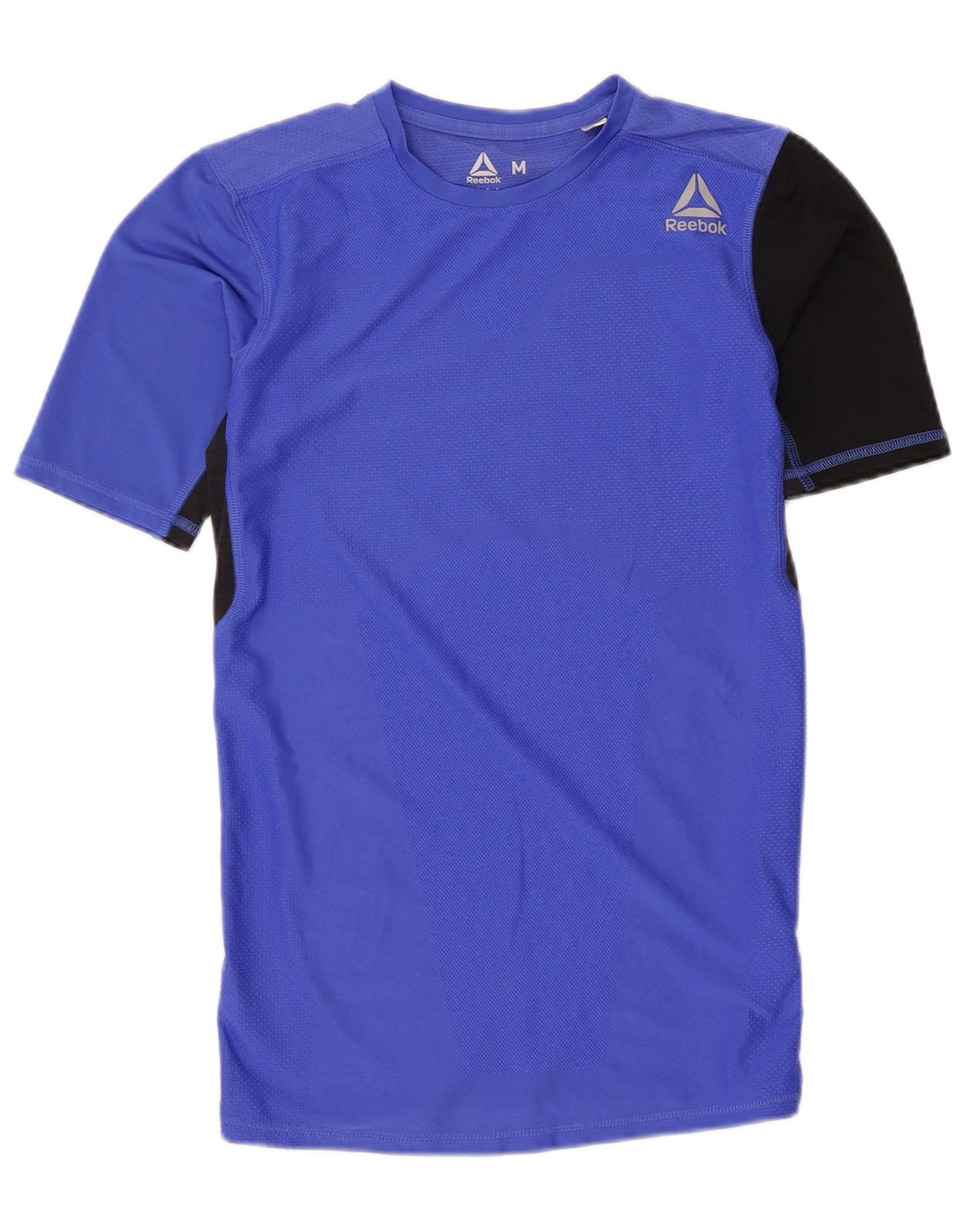 T-shirt damski Reebok Top UK 12, średni niebieski, poliester z blokami kolorów