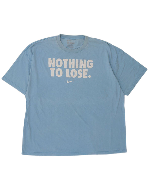 Męski T-shirt Nike o luźnym kroju z grafiką, 3XL Niebieski