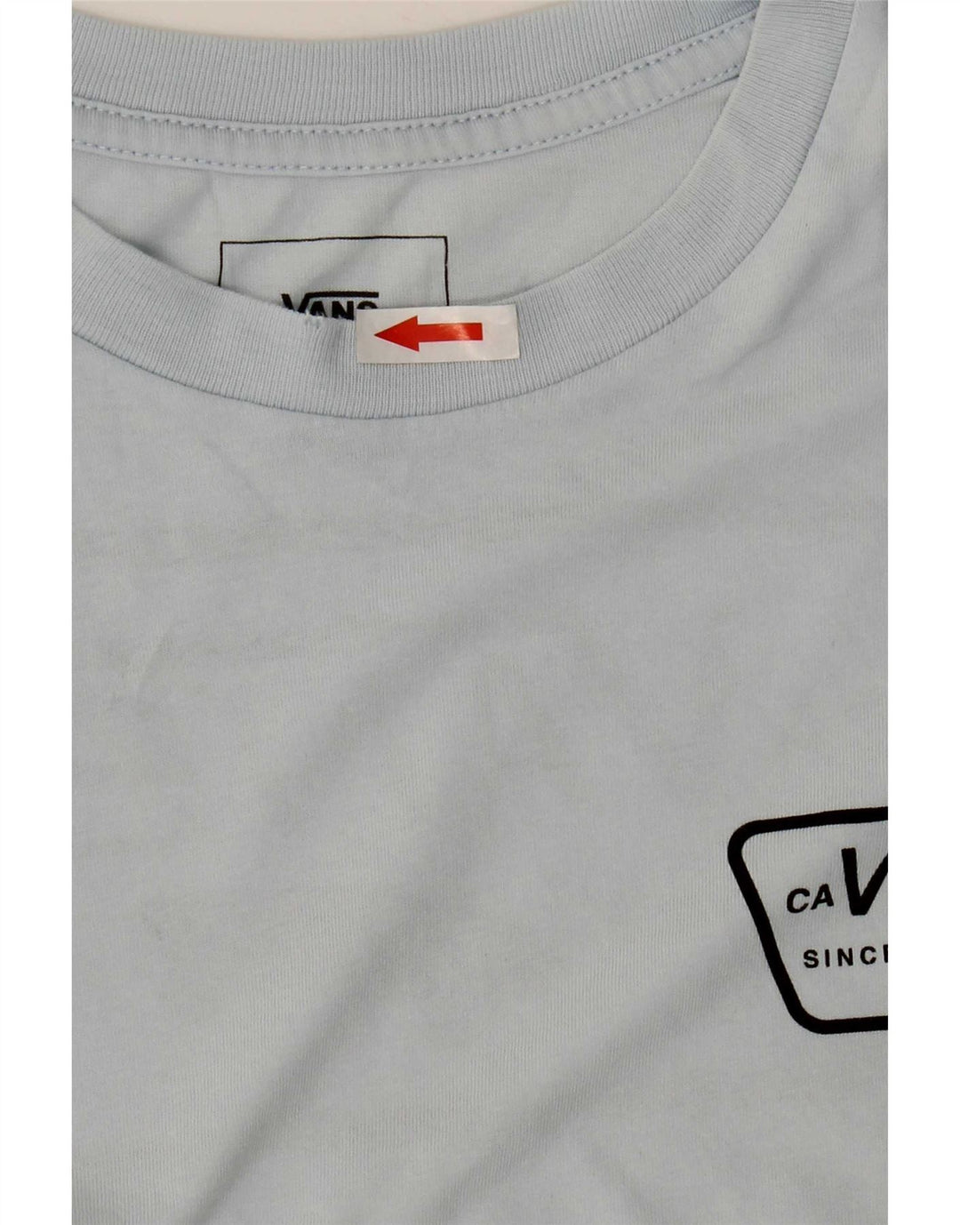 Męski T-shirt z grafiką Vans o dopasowanym kroju, mały, niebieski, bawełniany