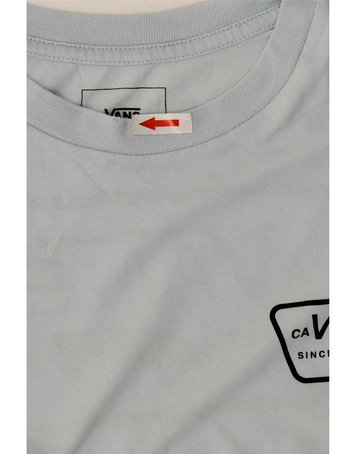 Męski T-shirt z grafiką Vans o dopasowanym kroju, mały, niebieski, bawełniany
