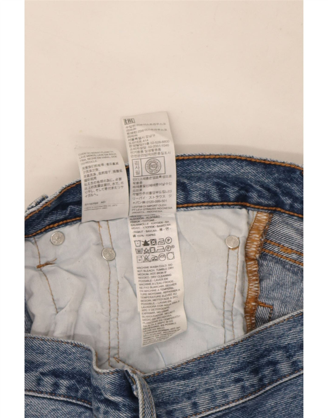 Męskie jeansy Levi's 501 Straight W30 L28 Niebieskie bawełniane