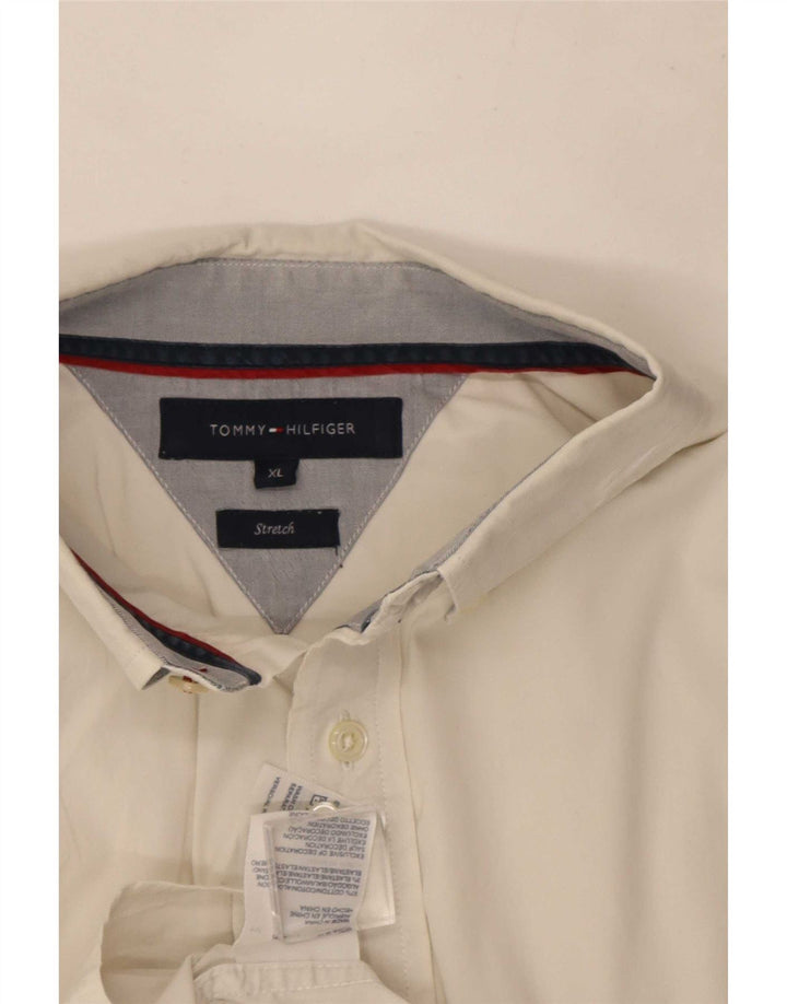 Koszula męska Tommy Hilfiger XL, biała, bawełniana