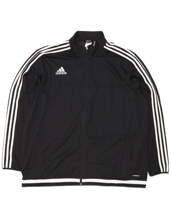 Adidas Mens Climacool Tracksuit Top Jacket 2XL Black Polyester