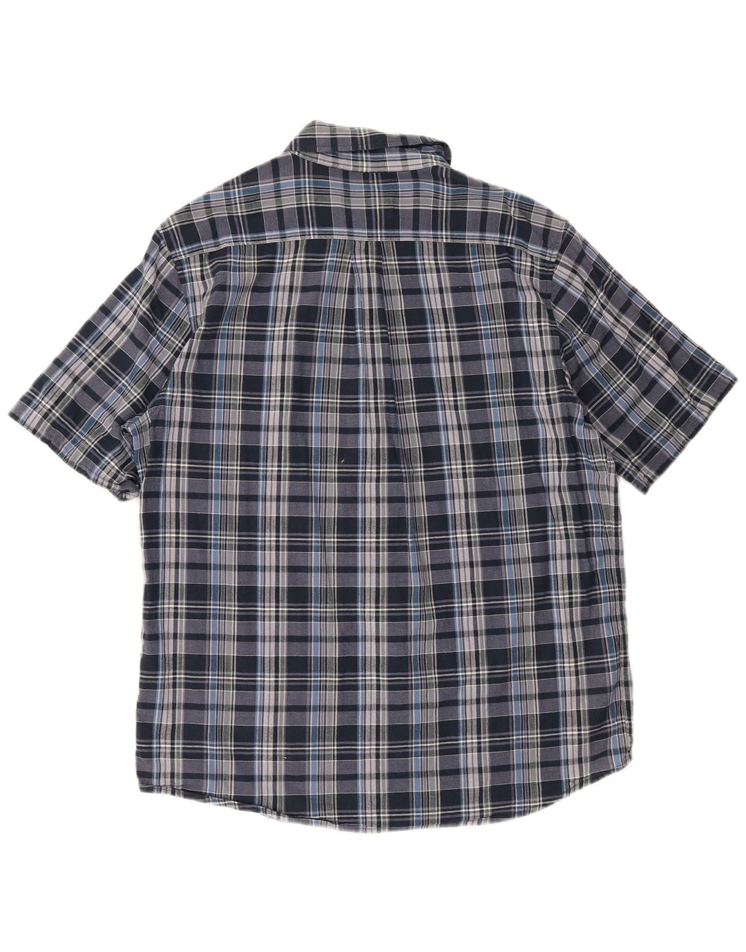 Koszula męska Woolrich z krótkim rękawem o regularnym kroju, duża, niebieska bawełniana w kratę