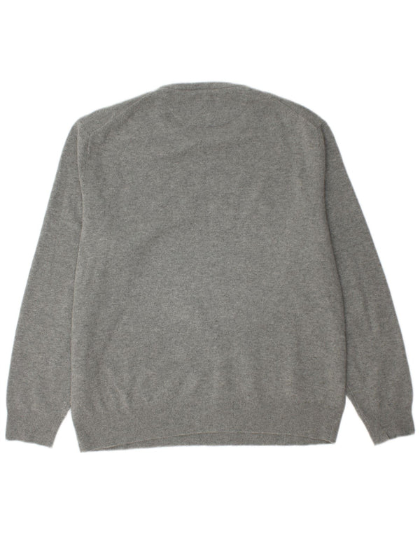 POLO RALPH LAUREN Męski sweter z okrągłym dekoltem 2XL Szara wełna