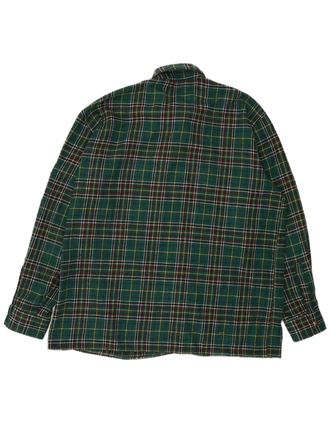 Vintage męska koszula wierzchnia flanelowa 2XL w zieloną kratkę