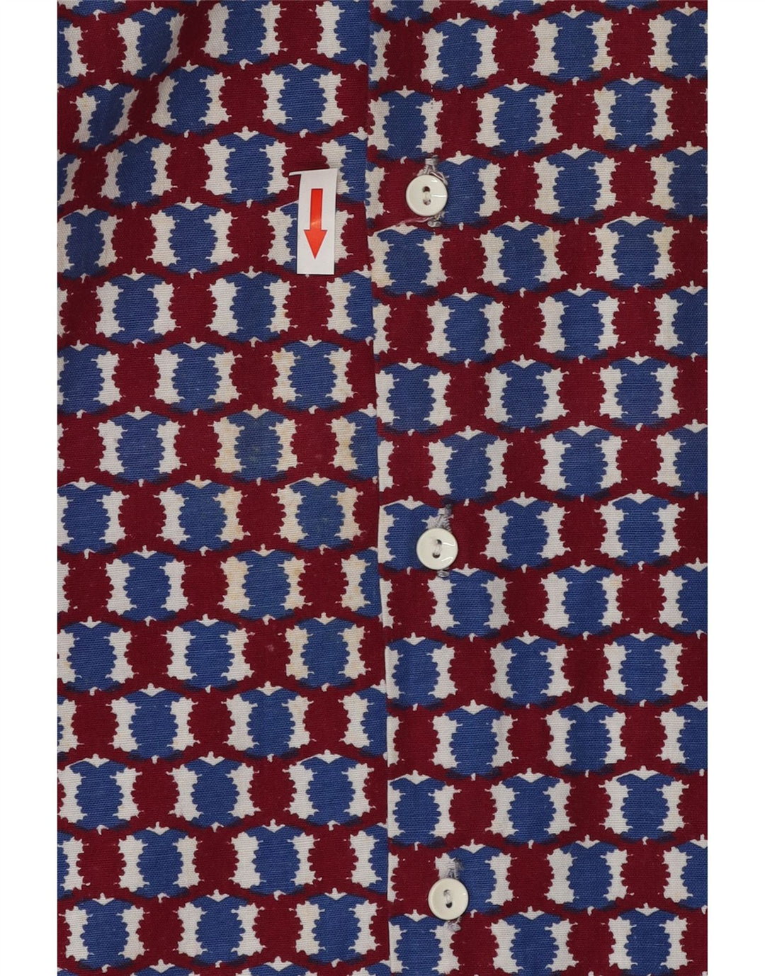 Koszula męska w stylu vintage, duża, wielobarwna, geometryczna