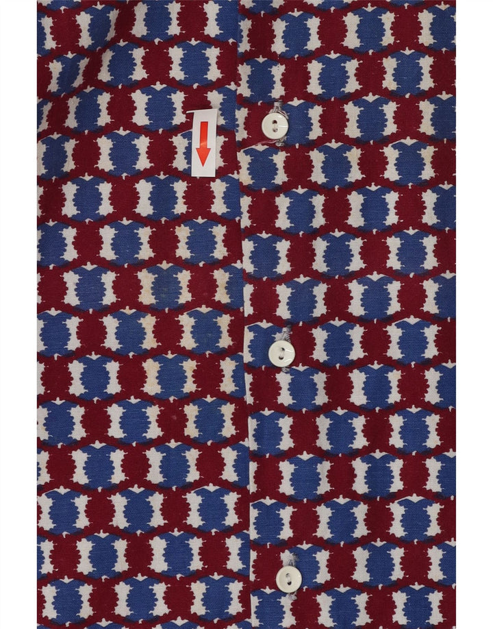 Koszula męska w stylu vintage, duża, wielobarwna, geometryczna