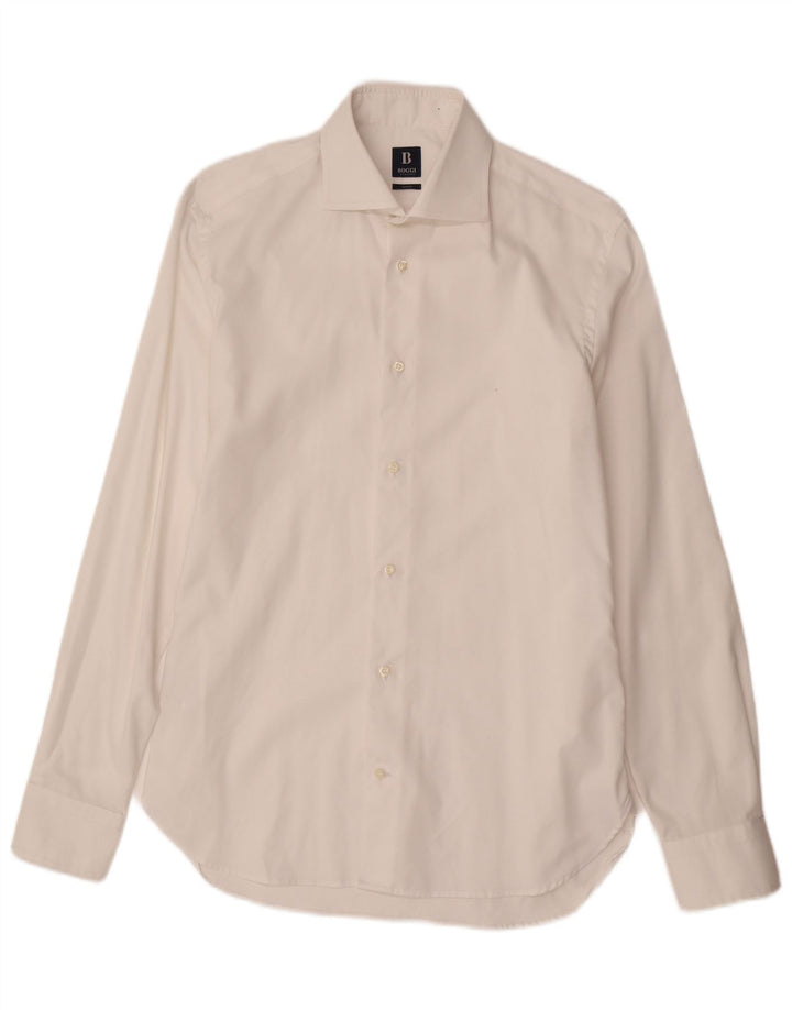 Koszula męska Boggi Slim Fit, rozmiar 39 15 1/2, średnia biała bawełna