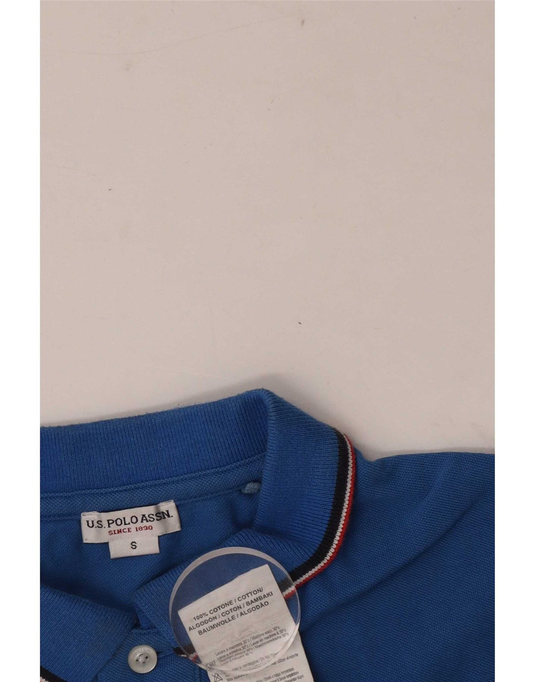 US Polo Assn. Koszula męska w małe, niebieskie paski, bawełniana