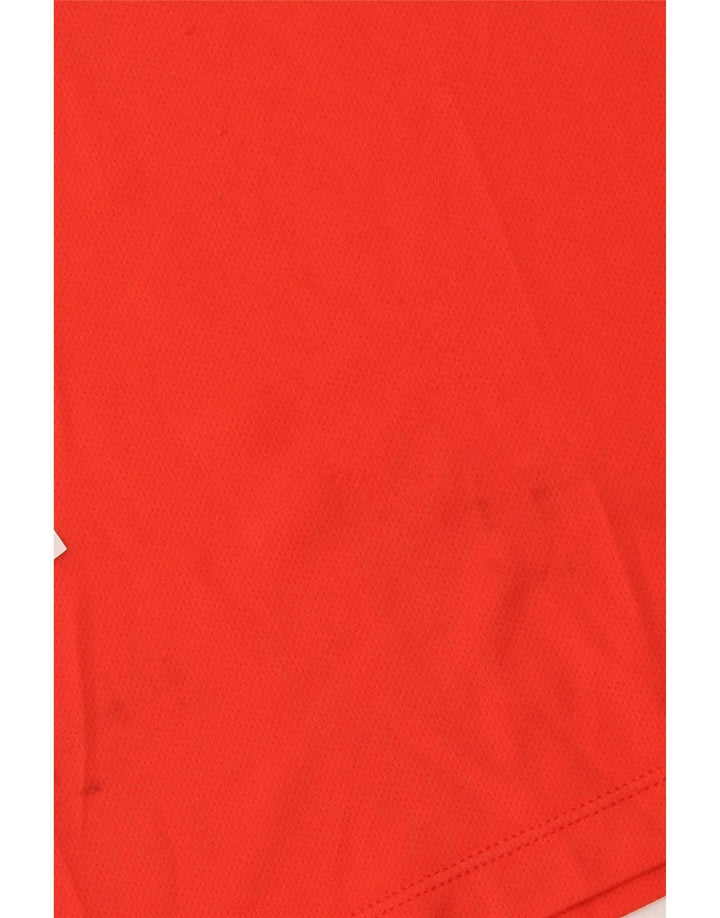 Męska koszulka polo Nike Dri Fit, duża, pomarańczowa, poliestrowa z blokami kolorów