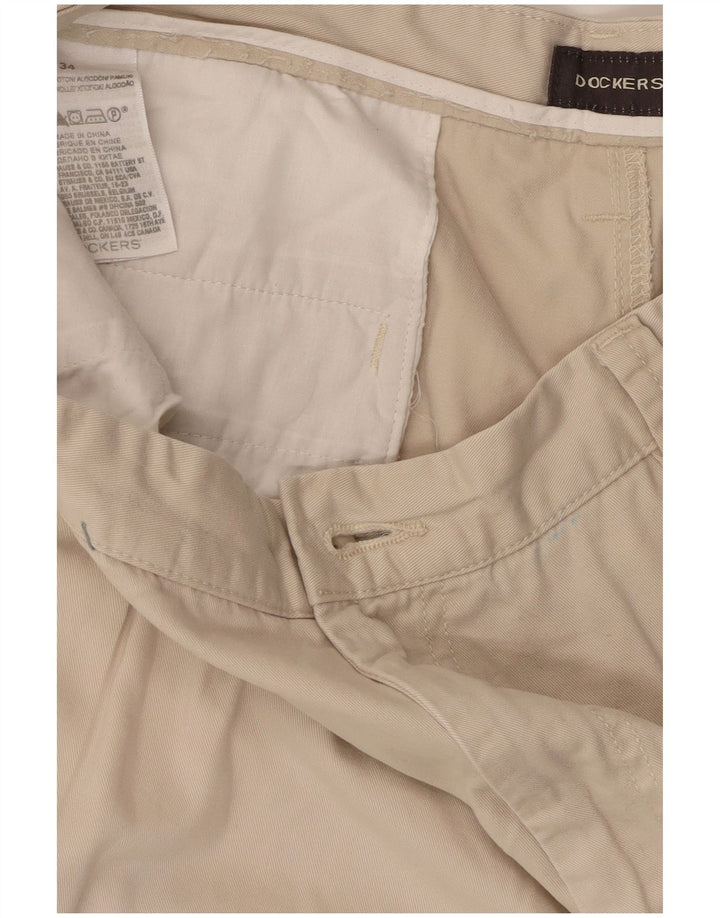 Męskie spodenki cargo Dockers W34, duże, beżowe, bawełniane