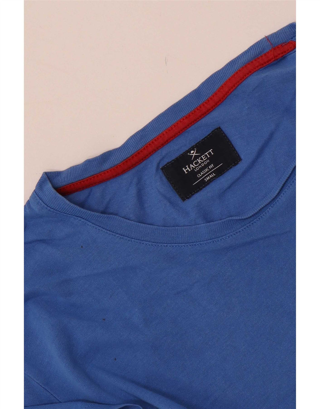 T-shirt męski Hackett o klasycznym kroju, mały, niebieski