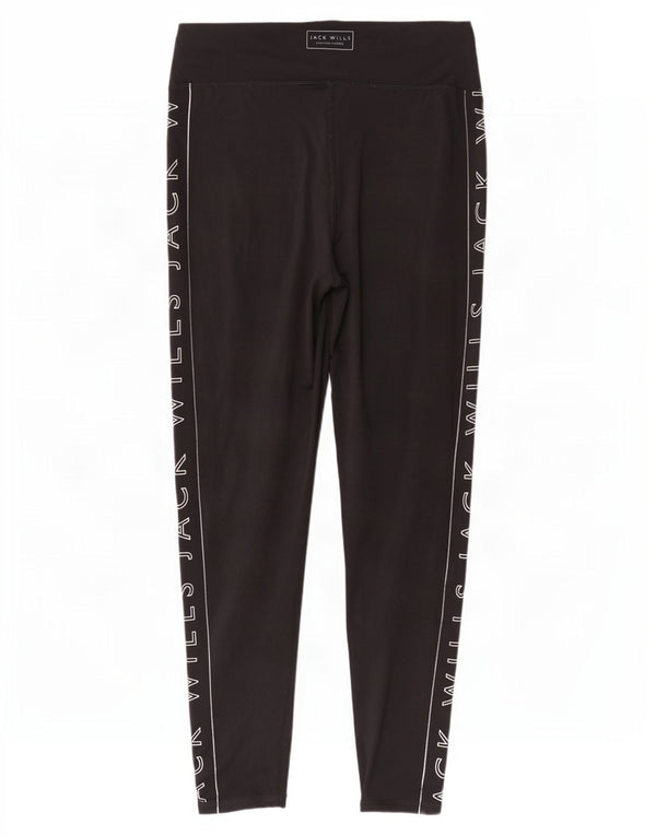 Damskie legginsy graficzne Jack Wills UK 12, średni czarny poliester