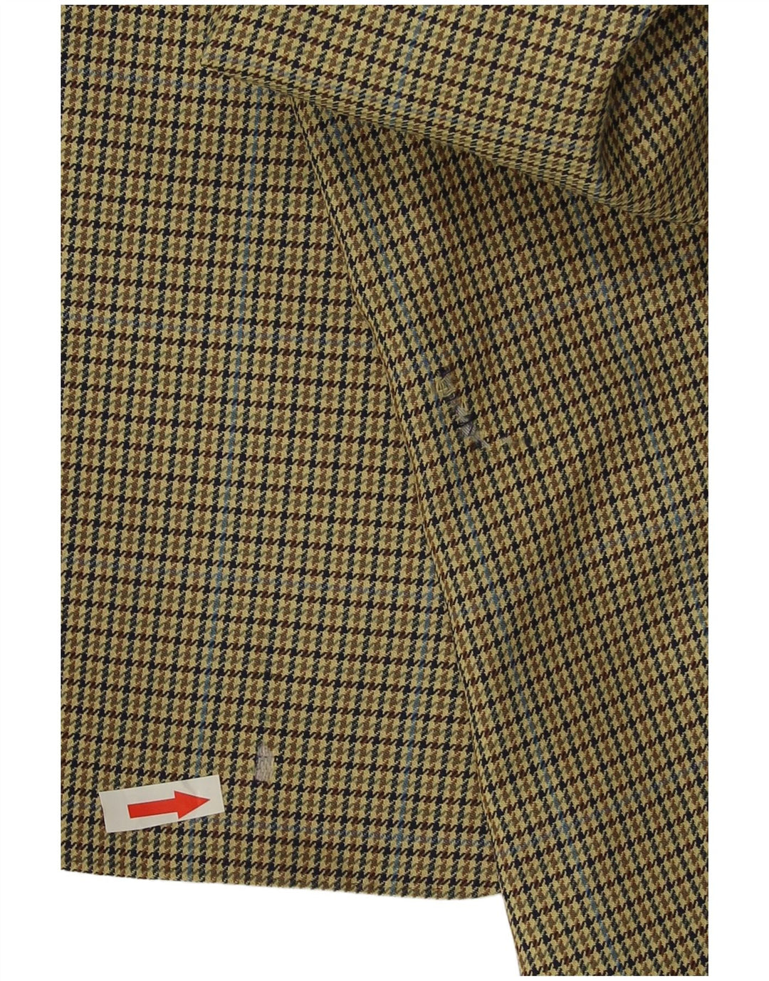 Męska marynarka Burberry EU 48, średnia, żółta, dziewicza wełna w pepitkę