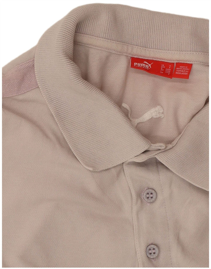 Męska koszulka polo Puma, mała, szara, z blokami kolorów