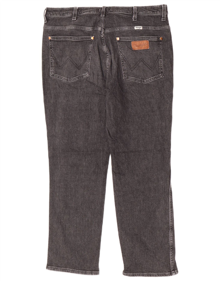 Męskie jeansy Wrangler Wild West Straight W33 L28 Szara bawełna