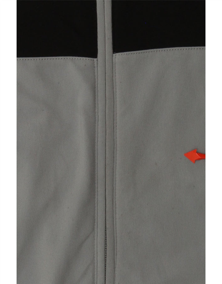 Chłopięca kurtka dresowa ADIDAS 13-14 lat Szary poliester z blokami kolorów