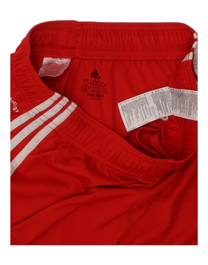 ADIDAS Boys Aeroready Sport Shorts 13-14 Years Red Polyester Vintage Adidas and Second-Hand Adidas from Messina Hembry 