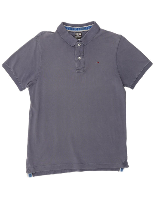 Męska koszulka polo TOMMY HILFIGER, średnia, granatowa, bawełniana