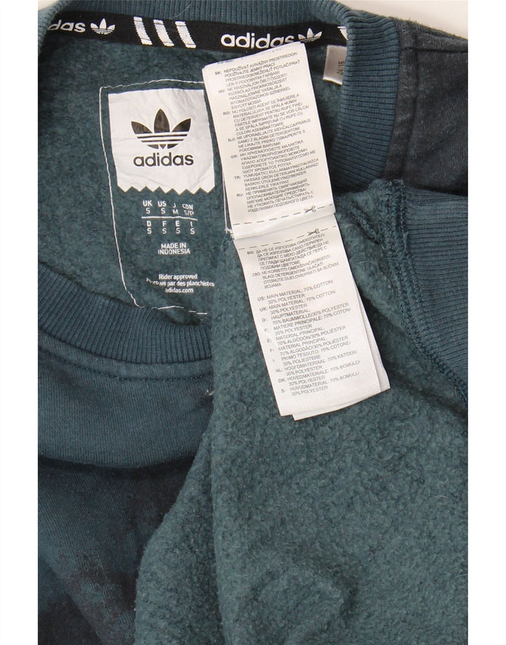 Adidas Męska Bluza Sweter Mały Niebieski Tie Dye Bawełniana