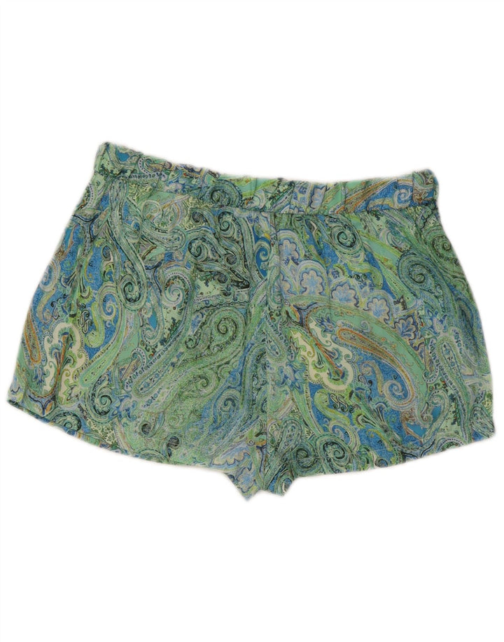 Damskie spodenki Zara, średnie, W28, zielone, z poliestru Paisley