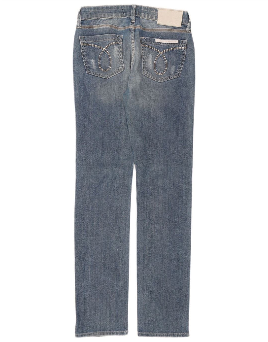 Damskie proste dżinsy Calvin Klein W26 L31 Niebieskie bawełniane