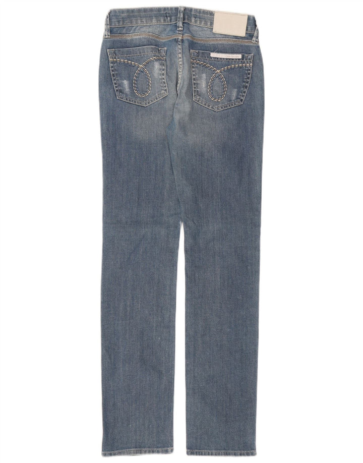 Damskie proste dżinsy Calvin Klein W26 L31 Niebieskie bawełniane