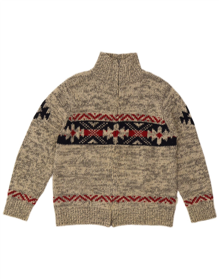Męski sweter rozpinany Rifle, średnioszary, Fair Isle