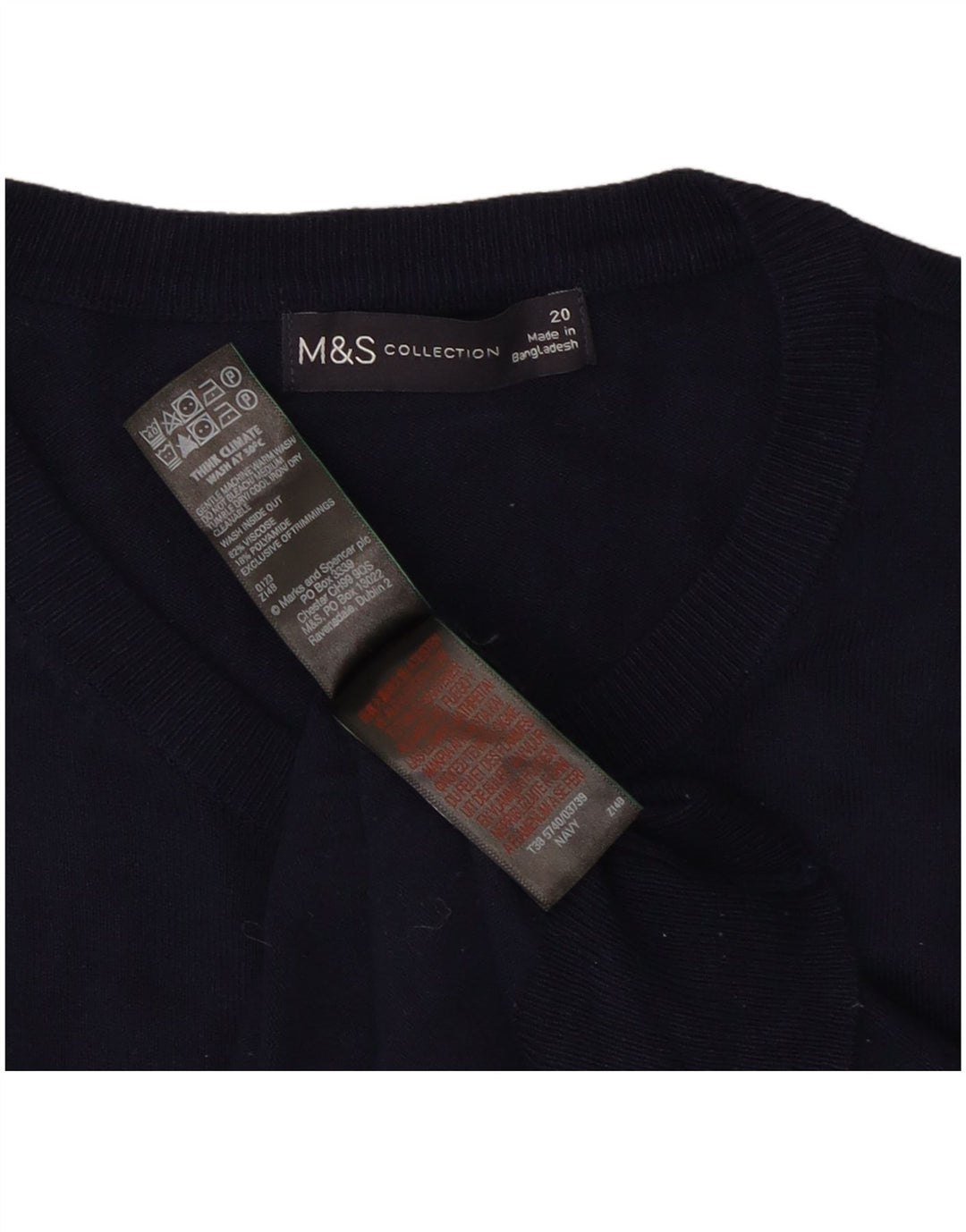 Sweter damski Marks & Spencer UK 20 2XL Granatowa wiskoza