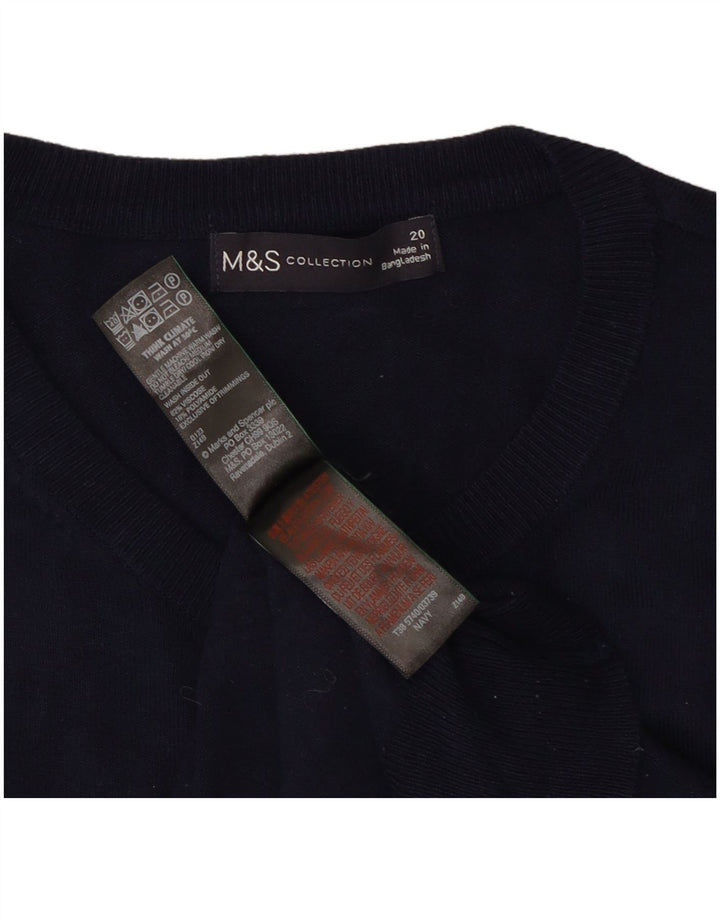 Sweter damski Marks & Spencer UK 20 2XL Granatowa wiskoza
