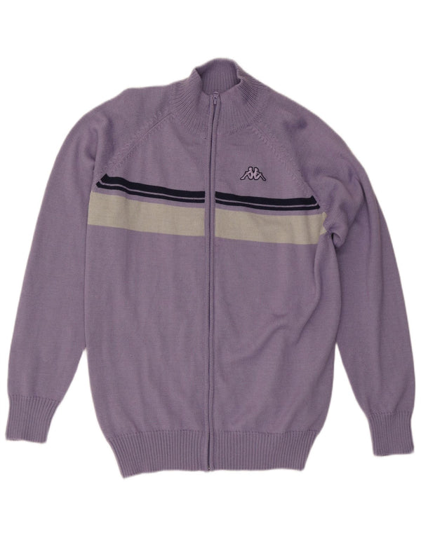 Męski sweter KAPPA 3XL Fioletowy akryl z blokami kolorów