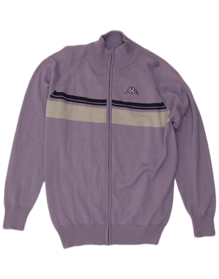 Męski sweter KAPPA 3XL Fioletowy akryl z blokami kolorów