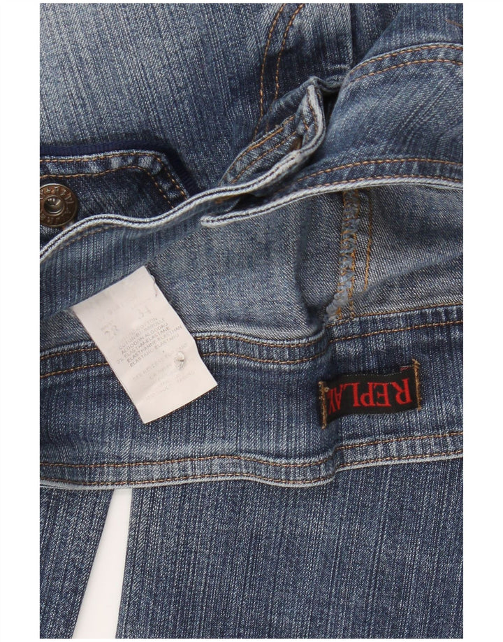 Damskie proste dżinsy REPLAY W28 L34 Niebieskie bawełniane