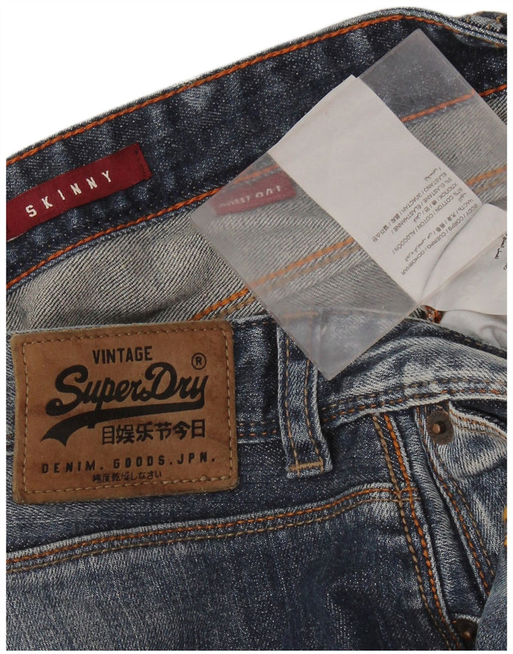 SUPERDRY Męskie jeansy obcisłe W36 L34 Niebieskie bawełniane
