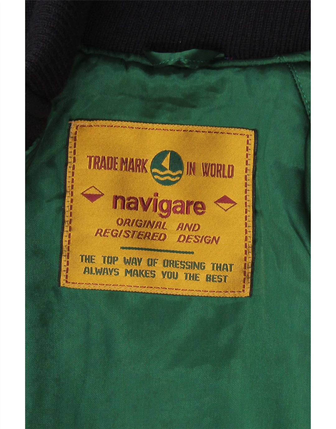 NAVIGARE Mens Bomber Jacket UK 38 Medium Black Wool Vintage Navigare and Second-Hand Navigare from Messina Hembry 