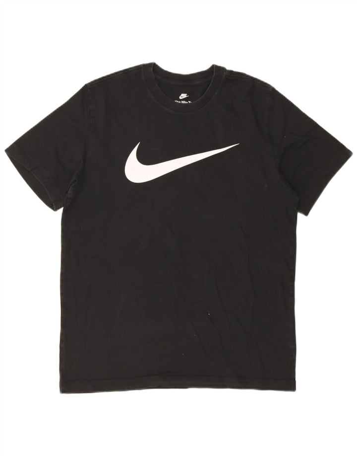 Męski T-shirt z grafiką Nike, średni czarny, bawełniany
