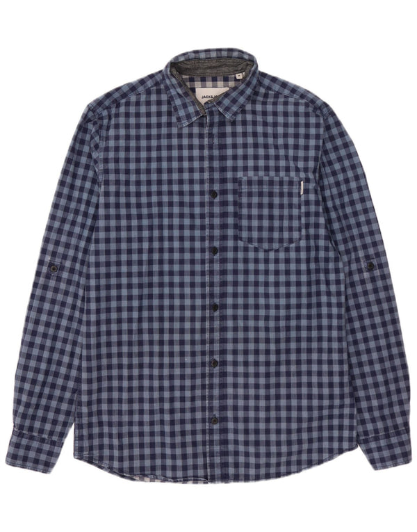 Jack & Jones Męska koszula slim fit Medium Blue Gingham