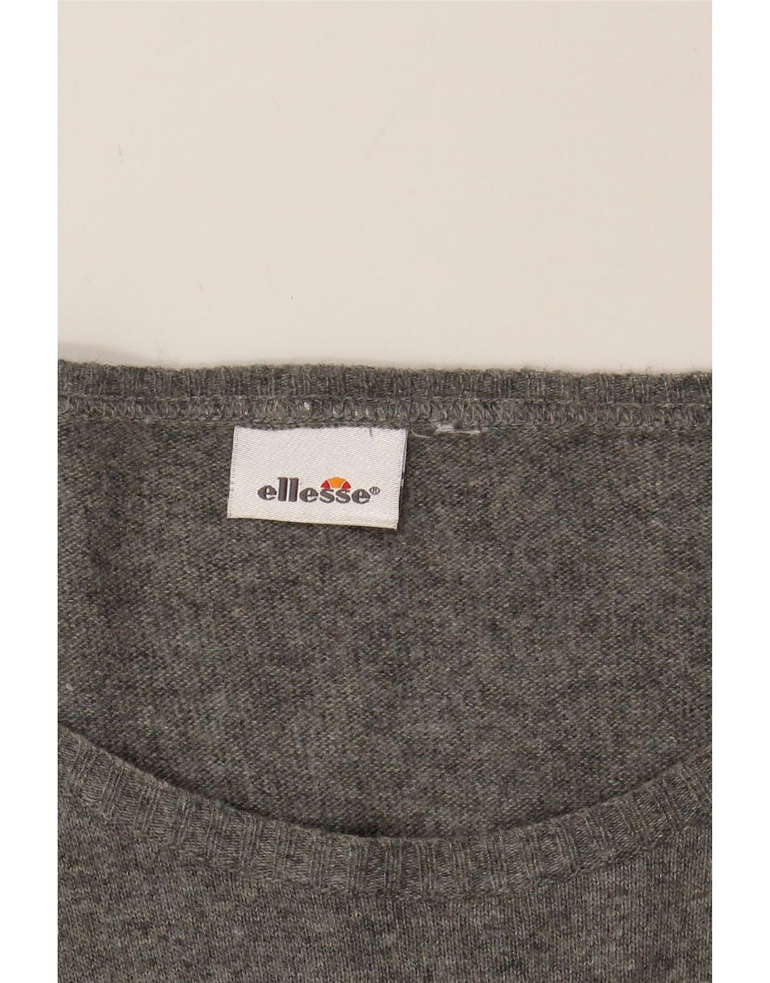 ELLESSE Womens Boat Neck Jumper Sweater UK 12 Medium Grey Vintage Ellesse and Second-Hand Ellesse from Messina Hembry 