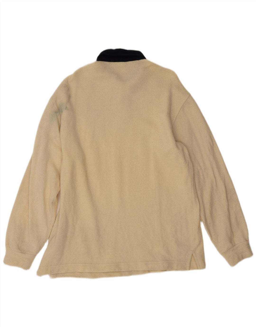 Męski sweter polo North Sails, duży, beżowy, z blokami kolorów, wełniany