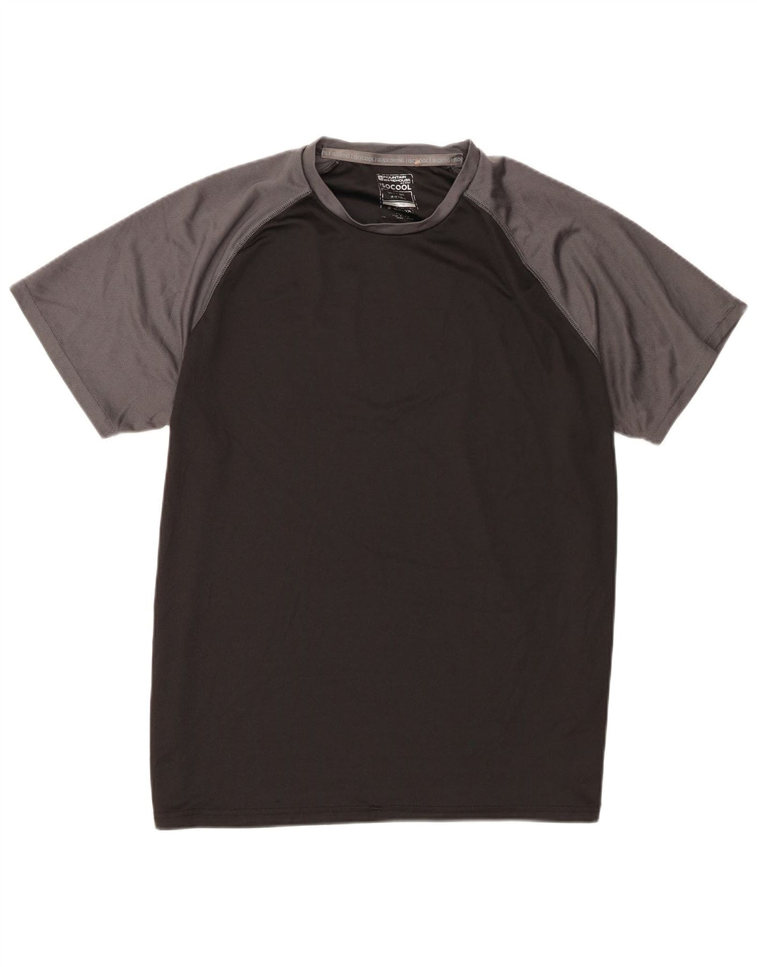 Męski T-shirt Mountain Warehouse IsoCool, 2XL, szary poliester z blokami kolorów