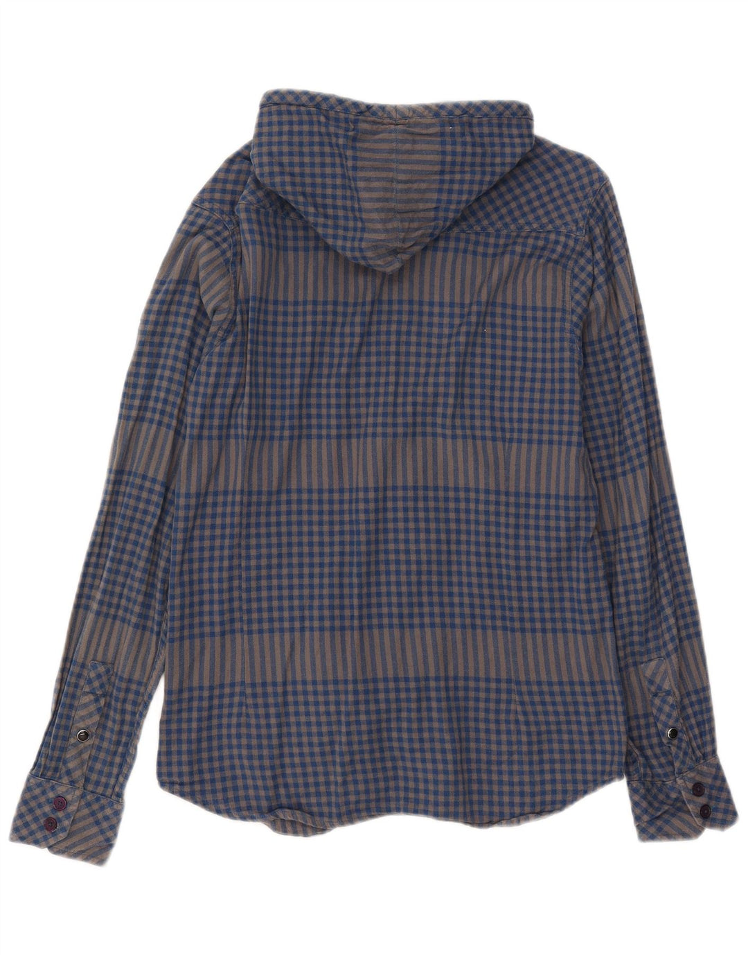 Męska koszula flanelowa Quiksilver drwal, mała, niebieska bawełniana kratka