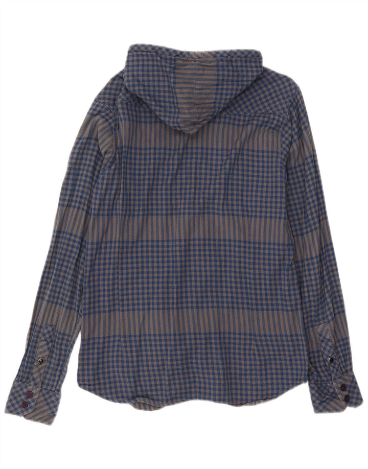 Męska koszula flanelowa Quiksilver drwal, mała, niebieska bawełniana kratka